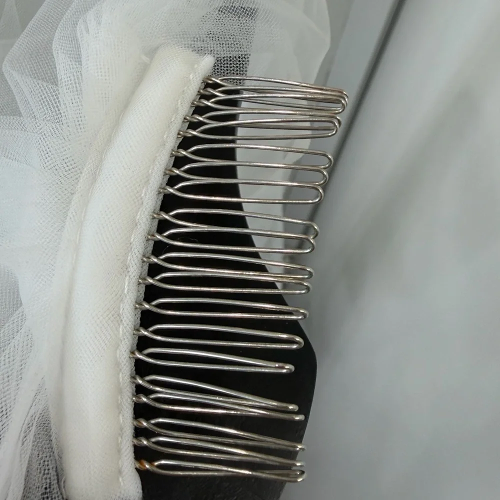 Bridal kit: White Bride Robe + Short Veil - Picture 11 of 14